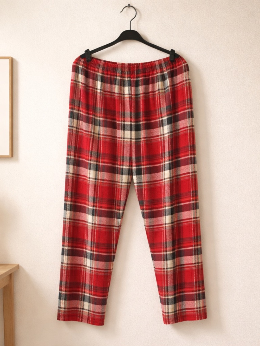 SHEIN Red Plaid Jogger Pants